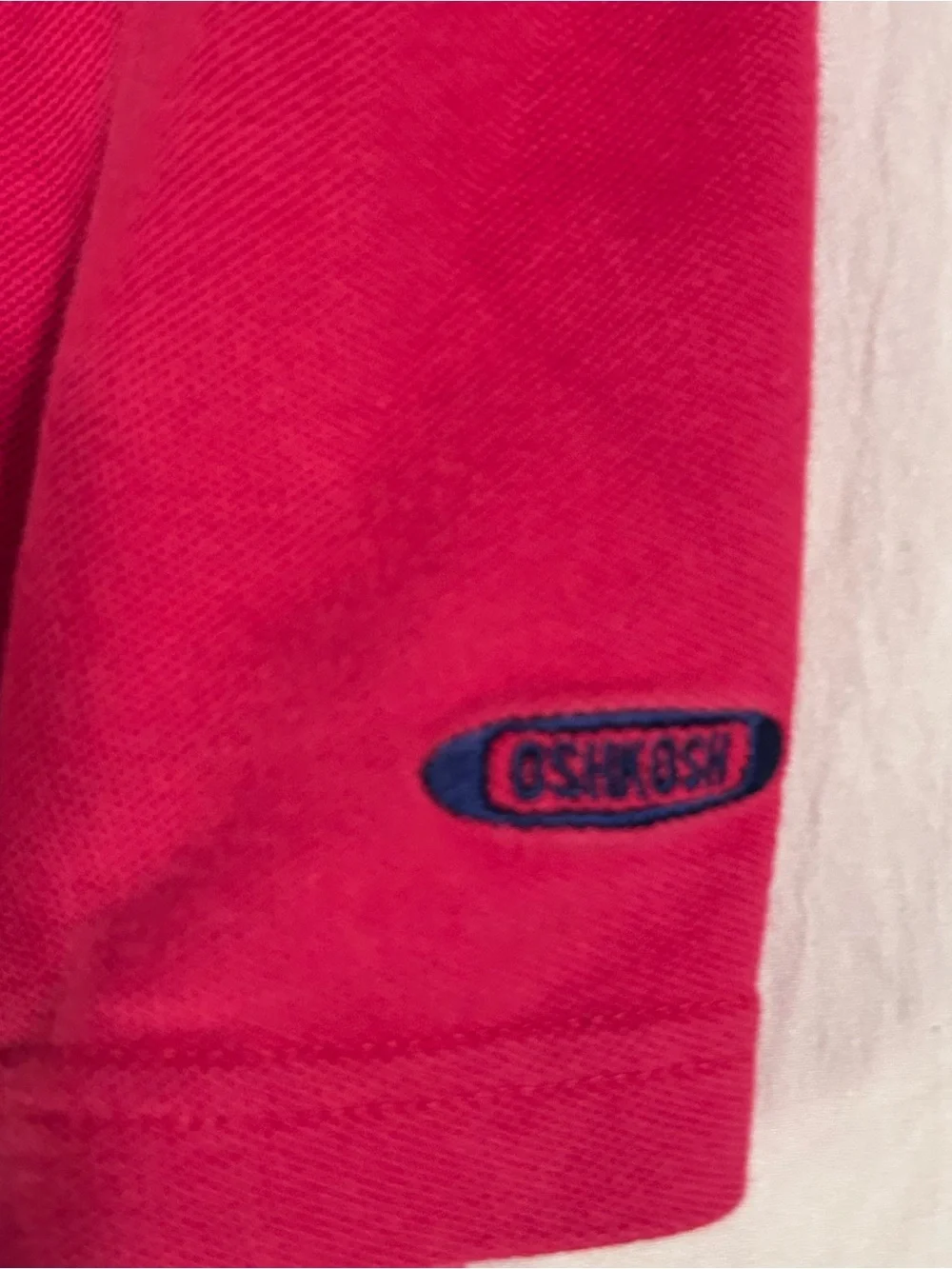 OshKosh Red Polo with Navy Brand Tag